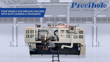 Precihole - Four Spindle Gun Drilling Machine with Auto Loading and Unloading - Deep Hole Drilling
