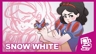 Lets Draw Snow White Line-Art Download