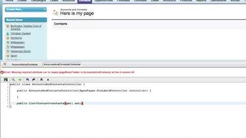 How to build a visualforce page   Apex PageBlock   Apex PageBlockTable   Salesforce   YouTube