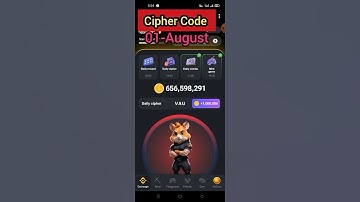 Hamster Kombat daily Cipher code 01- August 2024 #coin #happytrading #hamsterkombat #dailycipher