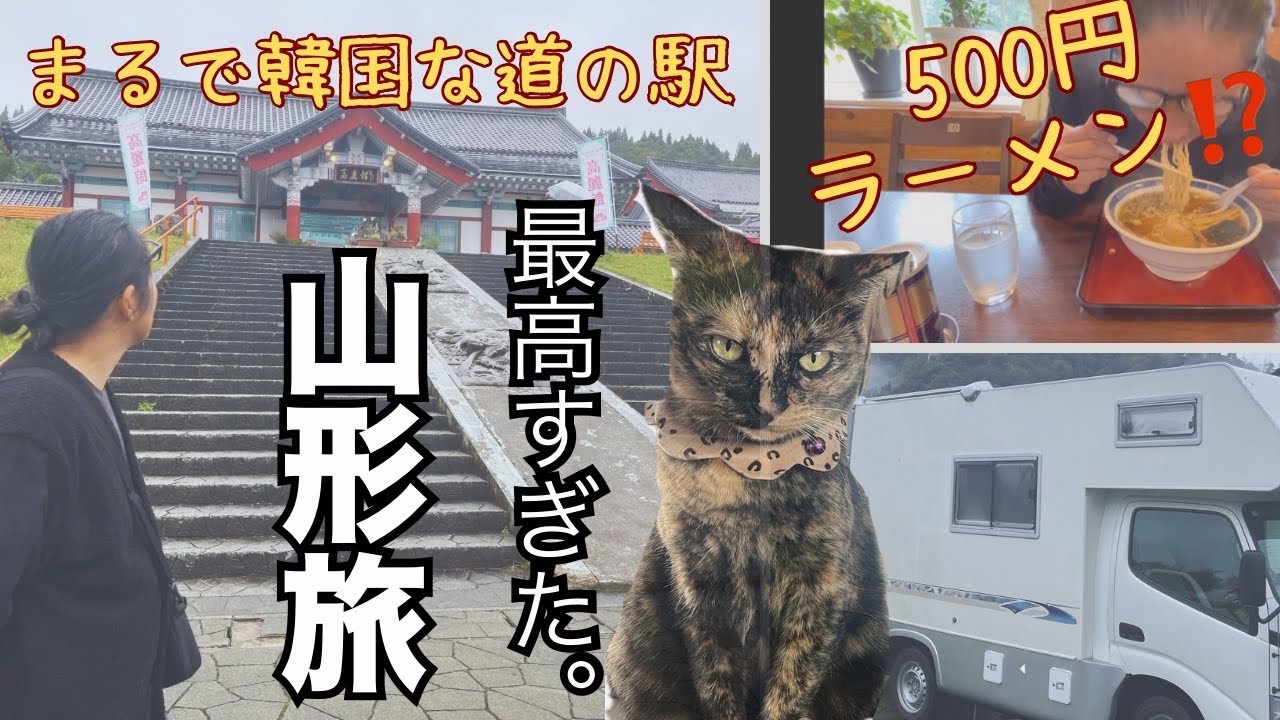 え⁉️ラーメンがワンコイン⁉️韓国みたいな道の駅⁉️最高すぎた山形旅で猫の記念日をお祝いしました