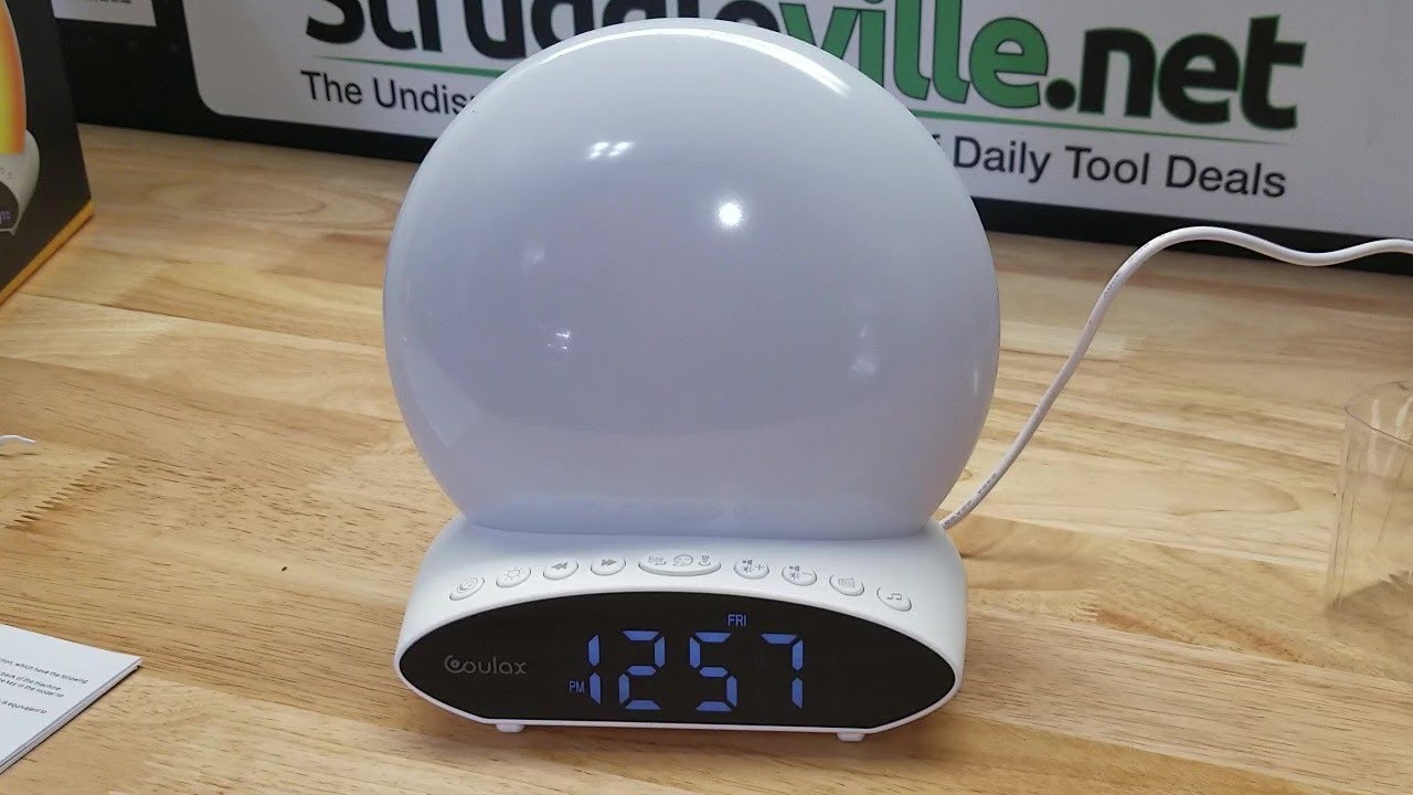 os selv skat defekt Wake Up Light Therapy Projection Alarm Clock Soothing Sounds - YouTube
