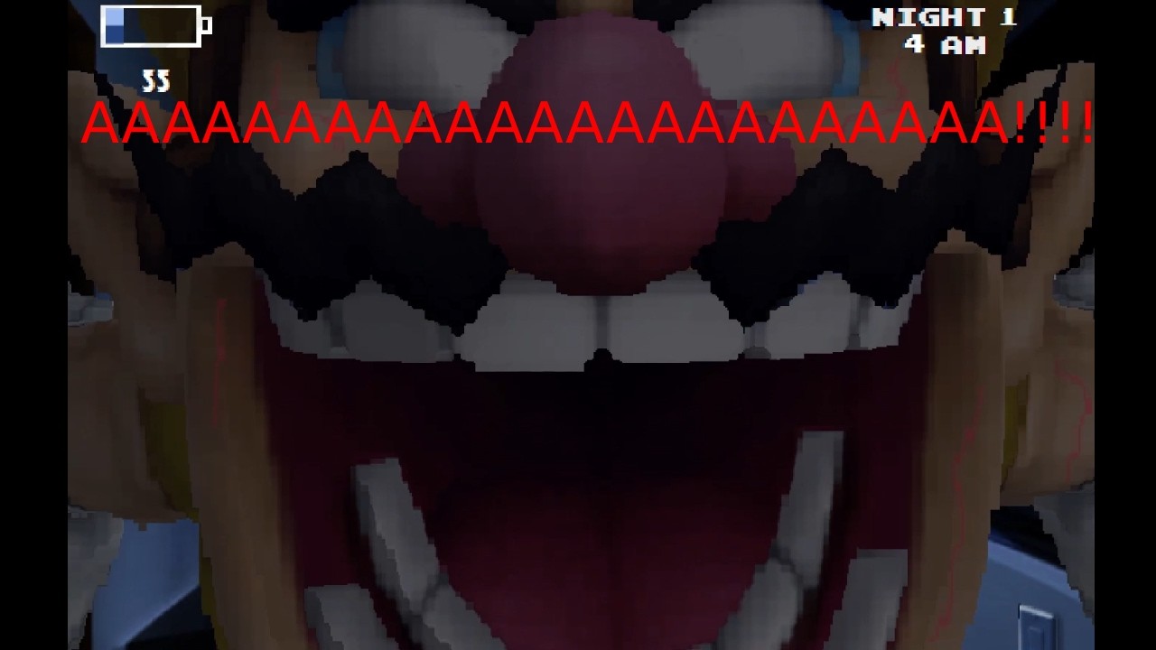 This game is surprisingly scary (five nights at Wario's)