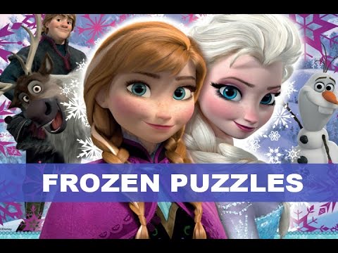 Disney Frozen 24 Puzzles + Elsa + Anna + Kristoff + Olaf - YouTube