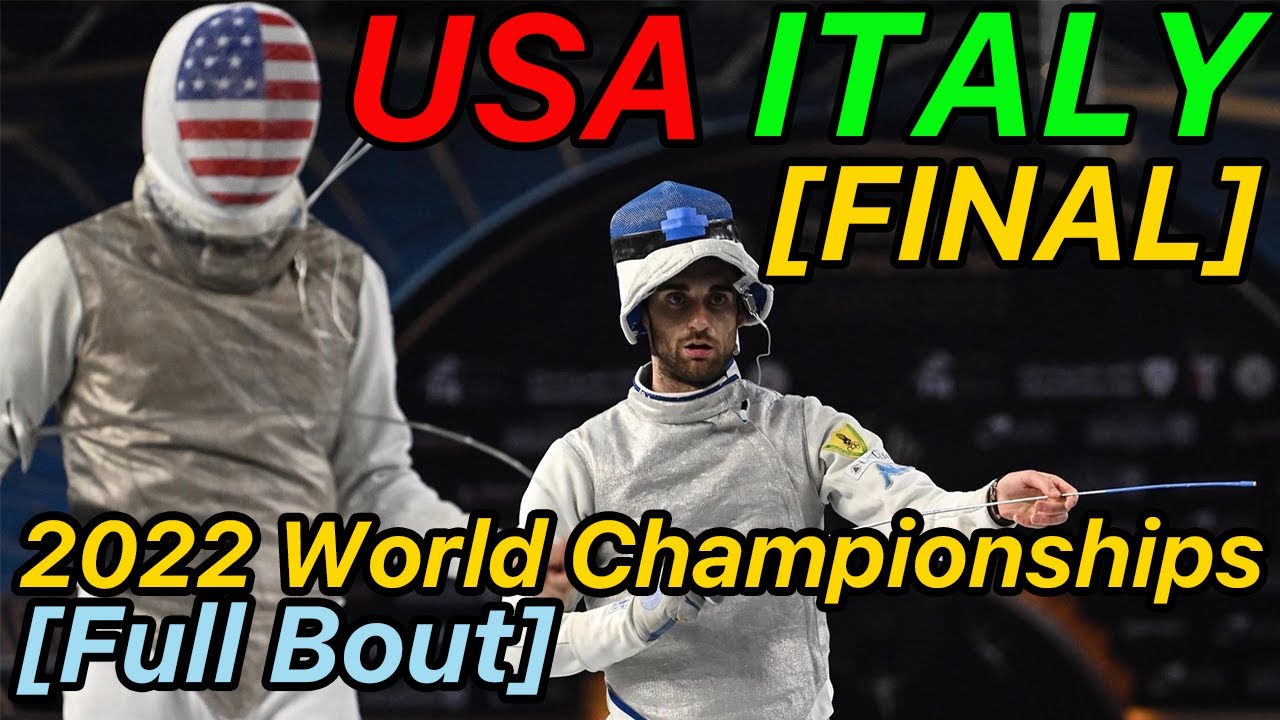 Cairo 2022 World Championships FINAL USA v ITALY Mens Foil Team Fencing 