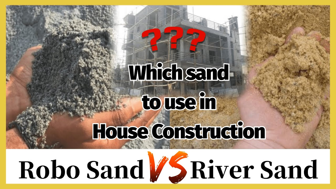 Robo Sand Vs River Sand | Which sand to use in your home construction| Telugu | 