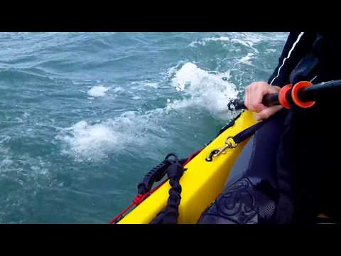 Sea Kayak Sailing With Large Homemade V Sail