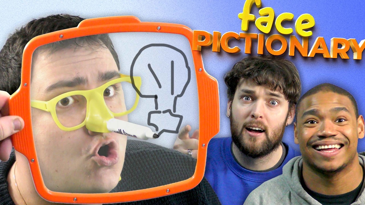 Pictionary... But We Use Our FACES To Draw