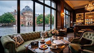 Soft Jazz in Rainy Coffee Shop Ambience ☕ Calm Piano Jazz & Rain Sounds for Positive Vibes