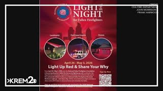 CDA Fire Department, Kootenai Fire and Rescue celebrating "Light the Night for Fallen Firefighters"