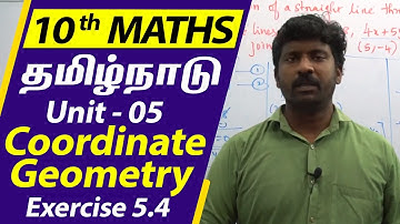 TN Samacheer 10th std Maths | New Syllabus | Coordinate Geometry | Exercise 5.4 | Unit 05