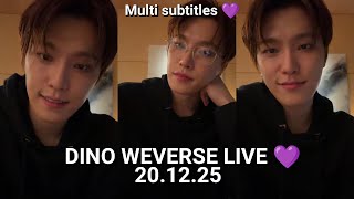 (ALL SUB)🔴 SVT DINO LIVE ON WEVERSE 20.12.25 - MULTIPLE SUBTITLES 💜
