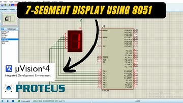 Interfacing of 7 segment display with 8051 | Keil | Proteus