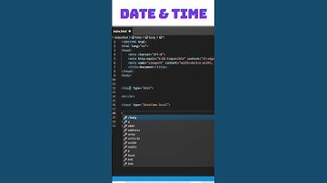 create date and time input form without a library with HTML || HTML || Input form