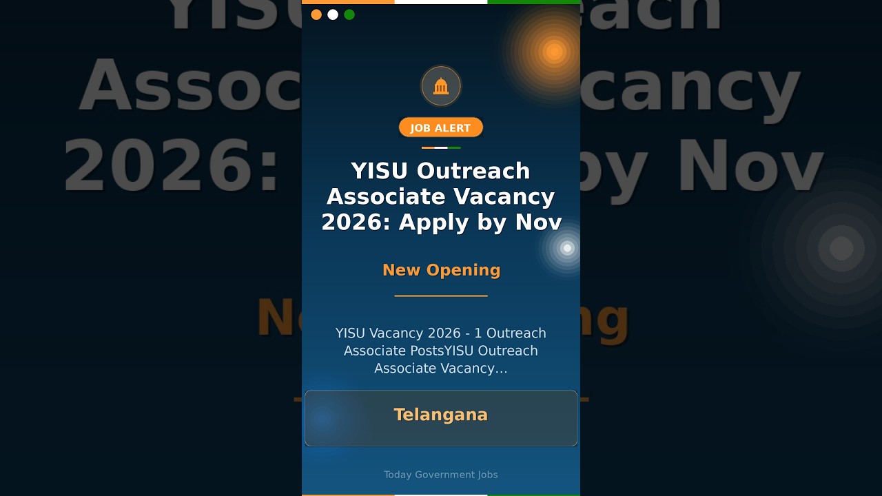 YISU Outreach Associate Vacancy 2026: Apply by Nov