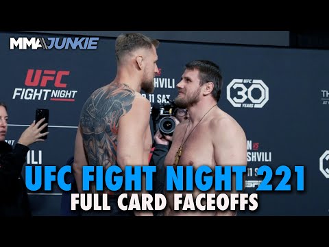 UFC Fight Night 221 Full Fight Card Faceoffs From Las Vegas