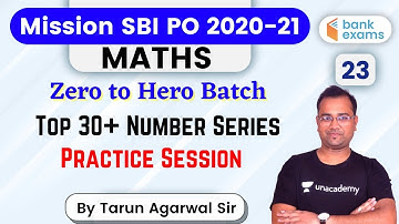 10:00 PM - SBI PO 2020-21 | Maths by Tarun Agarwal | Top 30+ Number Series