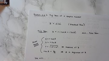 Wilson Pre-Calculus: Section 6.6: Trig form of a Complex Number