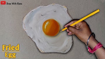 Fried egg drawing (Bursto colour pencils) // How To Draw Fried egg 🔥🔥🔥