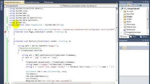 Image Upload in sql server 2008 by using asp net c#   YouTube