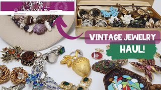 HUGE Sparkling Vintage Jewelry Haul with Hobe, Sterling, Givenchy, GOLD?! Lilyworks Jewels and Lots
