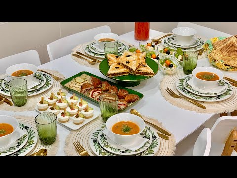 طاولة 13 رمضان تشيزكيك صالي فطيرة محشية بالخضار كوردون بلو بألذ صلصة بسبوسة زمان