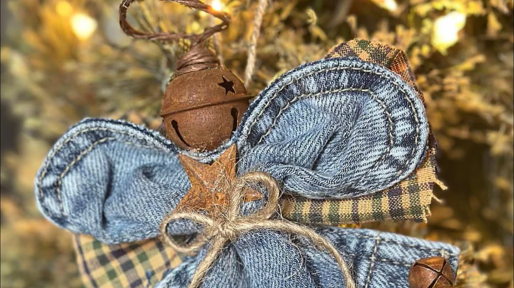 Jean Pocket Angel Ornament | Easy DIY Rustic Ornament Using Old Jeans