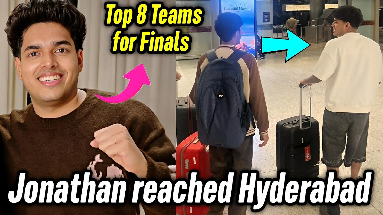 Jonathan reached Hyderabad with Simp 🔥 Top 8 teams for Semifinals to finals 🤔