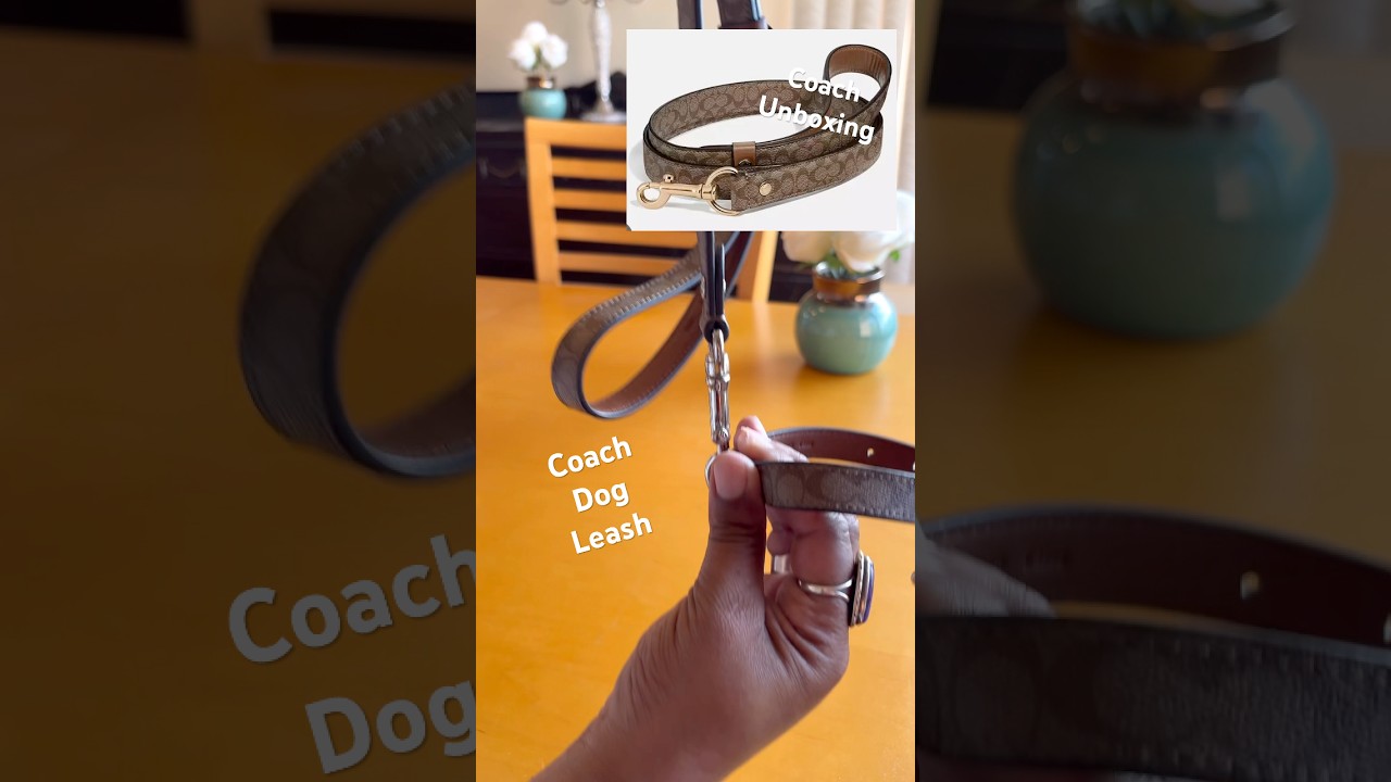 UNBOXING COACH CROSSGRAIN LEATHER DOG LEASH 