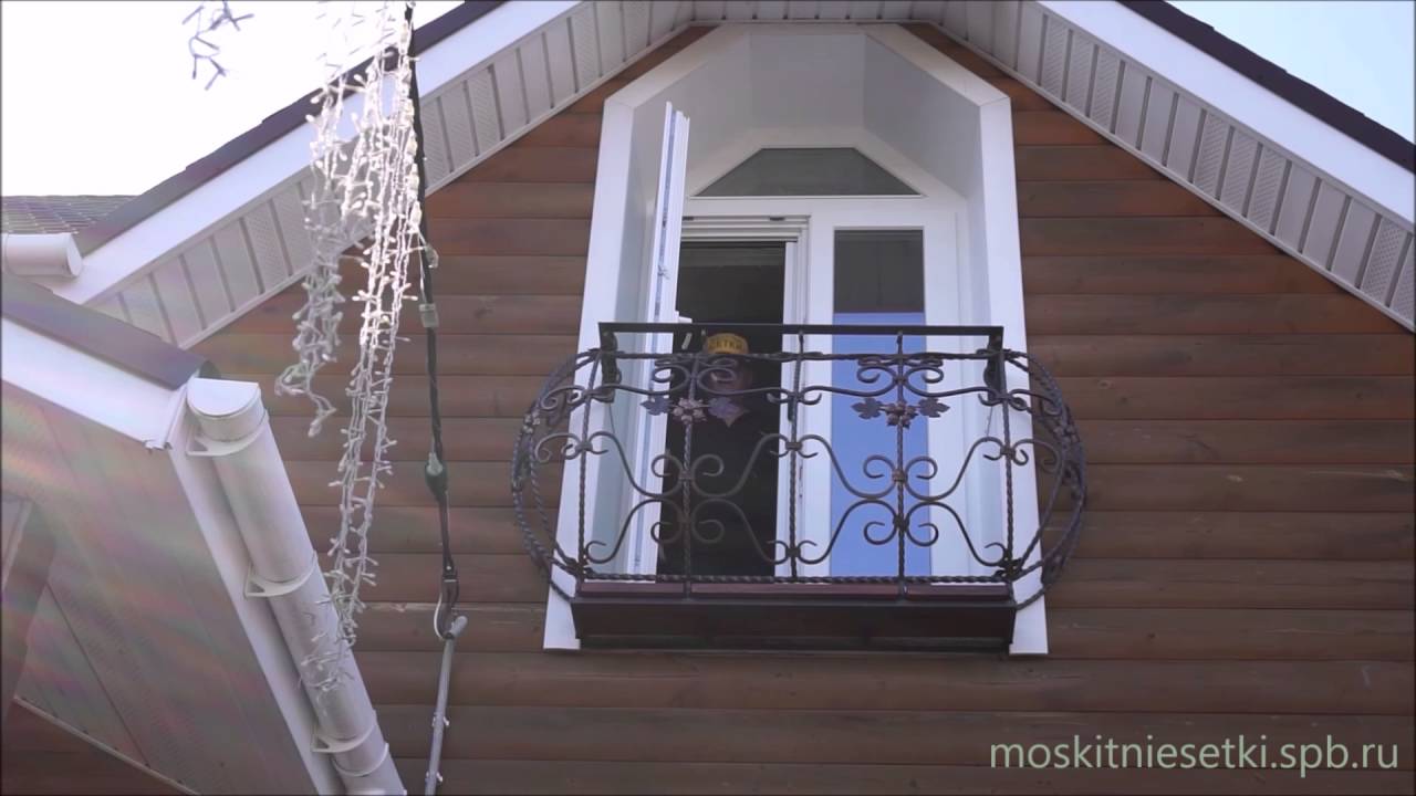 Москитная сетка "Плиссе" на балконную дверь - YouTube