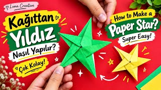 Kağıttan Yıldız Nasıl Yapılır? ⭐ Çok Kolay ve Şık Origami Yıldız⭐ HOW TO MAKE A PAPER STAR?