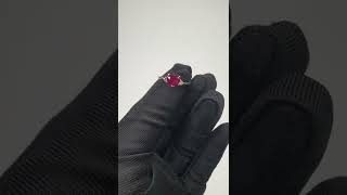 ONCRDR10738 (18K White Gold Ruby Heart Shape Diamond Ring) Wealth