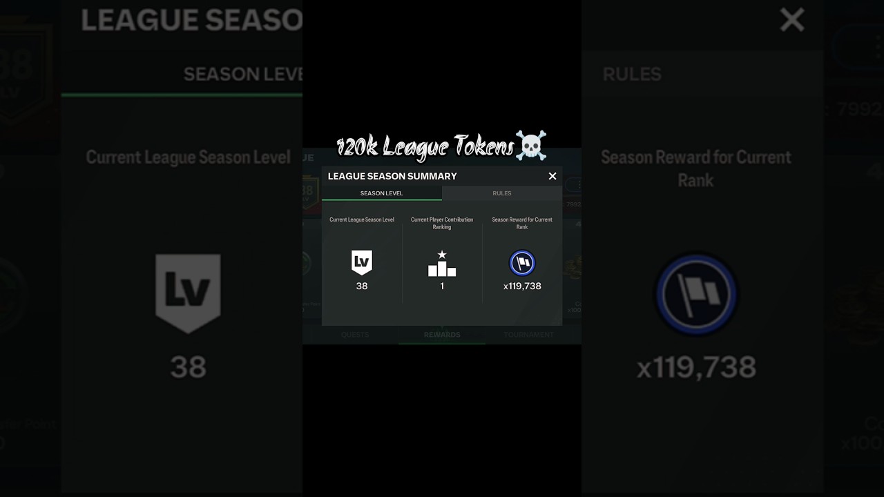 120K League Tokens🤯☠️