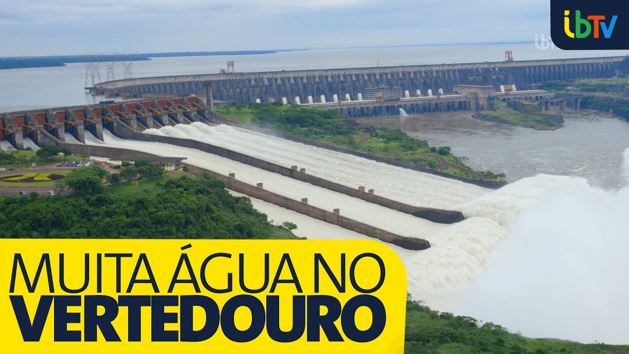 ibtv: Itaipu abre as três calhas do vertedouro