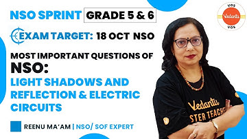 IMP Ques of LIGHT SHADOWS, REFLECTION & ELECTRIC CIRCUITS | NSO Sprint | GRADE 5-6 | Reenu Garg |VOS