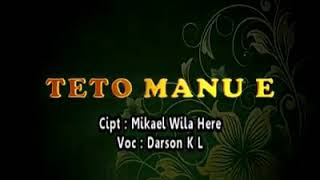 Teto manu eee ,,,lagu daerah Sabu