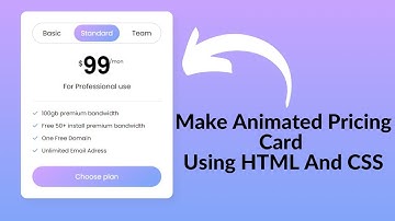 Responsive Pricing Cards With Gradient Color Animation  HTML and CSS Tutorial