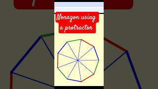 Draw a nonagon using a protractor         #nonagon