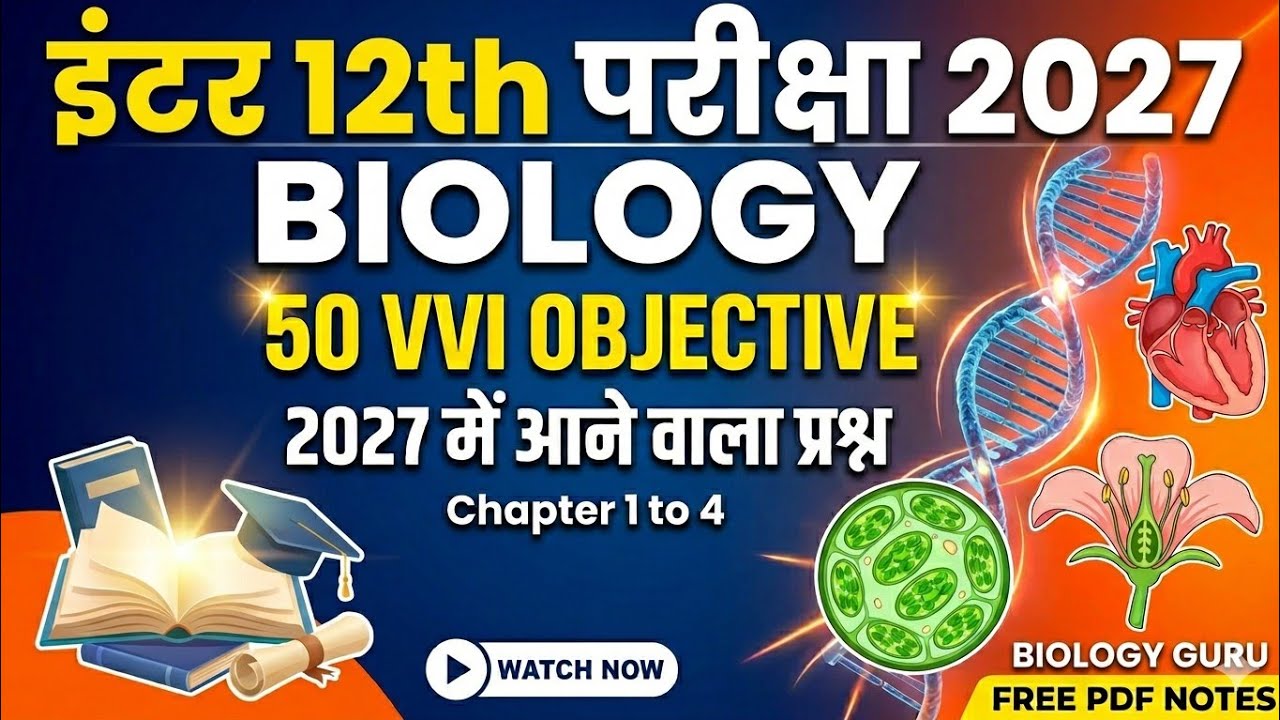Class 12th Biology Chapter 1 to 4 Chapter 50 Vvi Objective Question ...