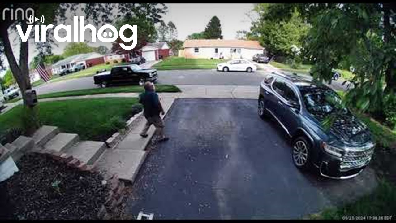 Car Moved At The Right Time || ViralHog - YouTube