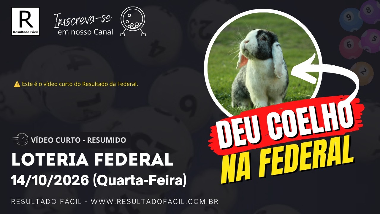 Federal ao vivo de hoje Quarta-feira, 14/10/2026