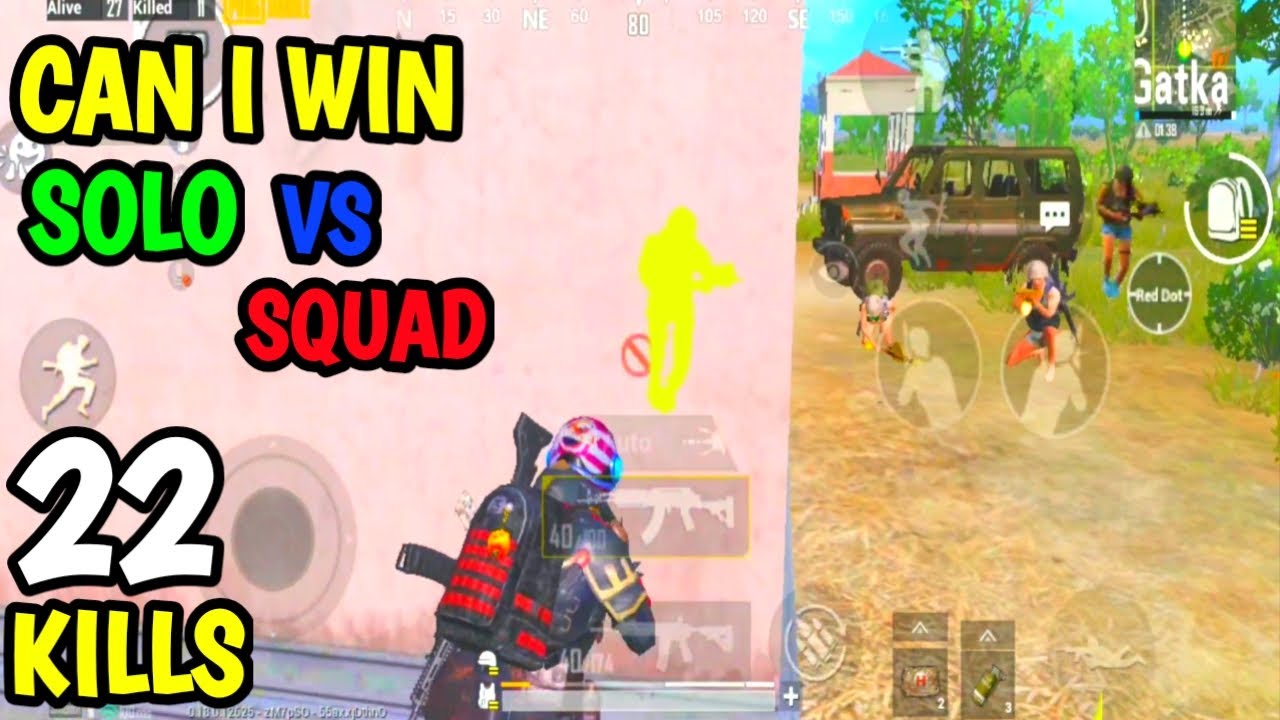 Solo vs Squad ... Pubg mobile .. 22 kills ... Toxic gaming - YouTube