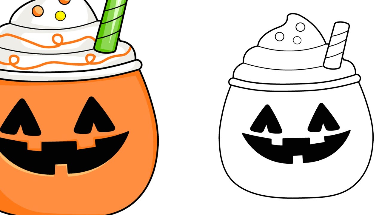 How To Draw a Pumpkin Spice Latte | Squishmallows | Easy Drawing Step by Step | Art for Kids Drawing