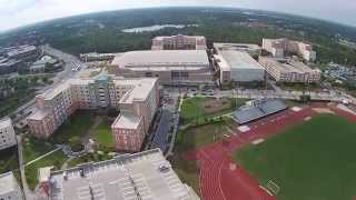 Bright house stadium aerial view ...