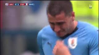 Giménez llora en pleno partido | Uruguay vs Francia