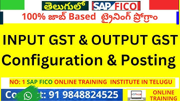 GST INPUT &  OUTPUT Configuration & Posting  in SAP FICO - GST  Taxes on Sales & Purchase PART - 1