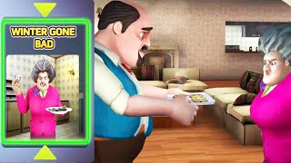 Scary Teacher 3D 5.32 New Update Winter Gone Bad Let's Play Miss T with Cookie Movie to take revenge screenshot 4