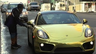 PICKING UP STRANGERS IN GOLD PORSCHE!