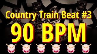 90 BPM - Country Train Beat #3 - 4/4 #DrumBeat - #DrumTrack - #CountryBeat 🥁🎸🎹🤘