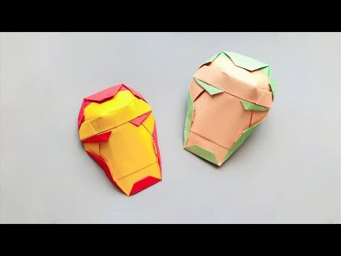 Video Cách gấp mặt nạ Iron Man bằng giấy | Origami Iron Man... - youtube